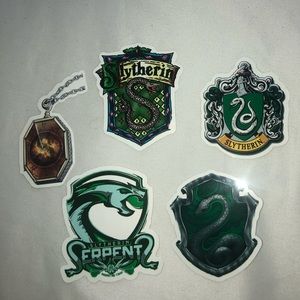 5 pc Slytherin Harry Potter stickers